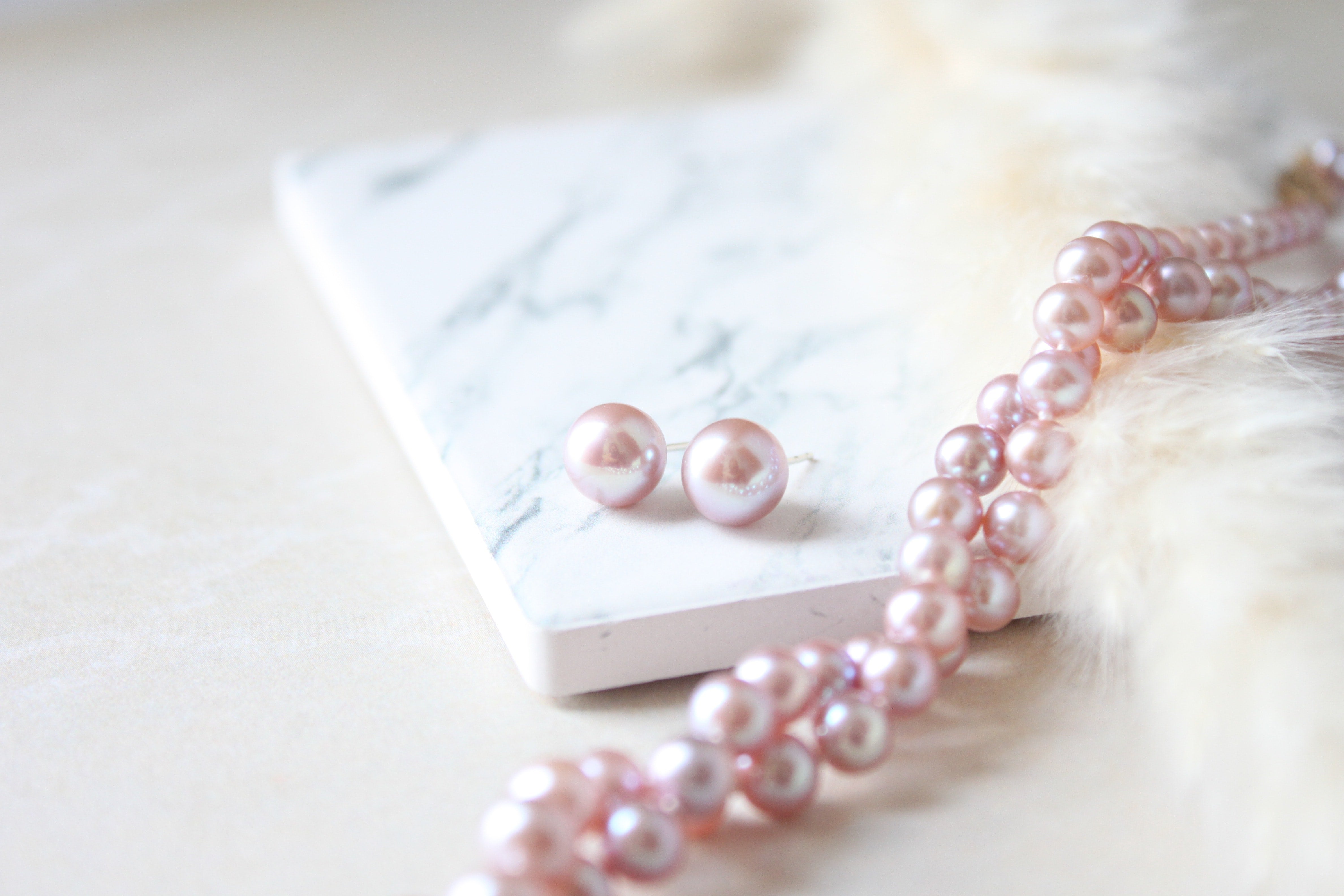 Pale Pink Pearl Necklace with magnetic clasp — Boyer New York