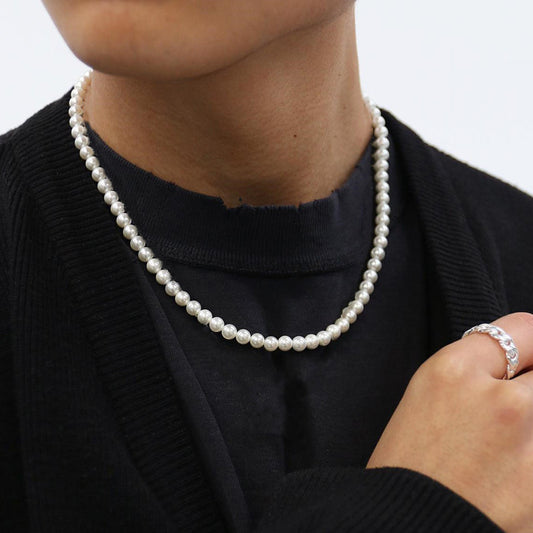 Classic Round Faux Pearl Necklace