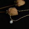 Freshwater Pearl Pendant Necklace with Copper Chain