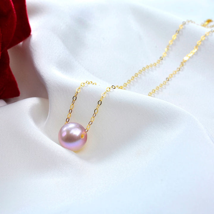 18K Gold Pendant Pearl Necklace