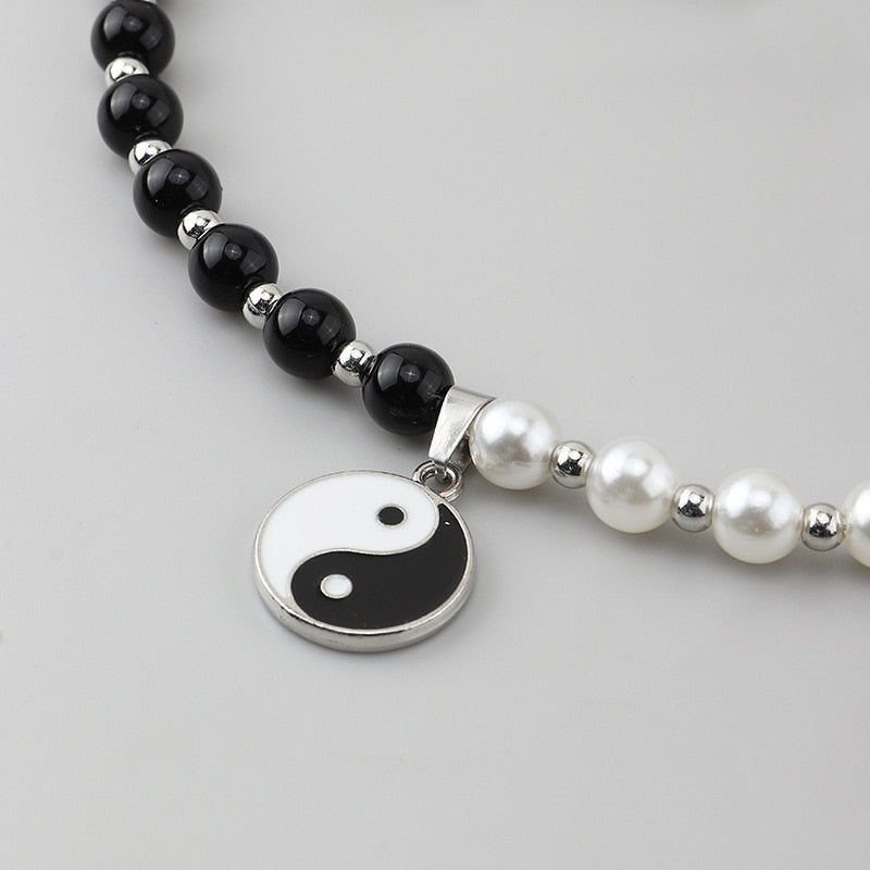 Silver and Pearl Yin Yang Pendant