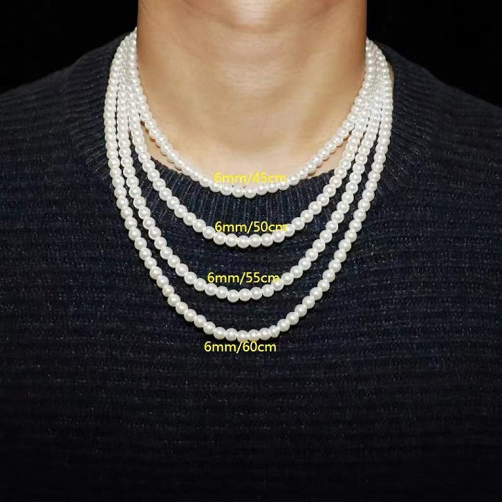 Handmade Pearl Necklace for Men